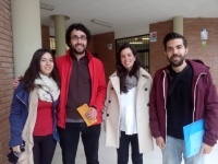 De izqda. a dcha, María Pérez Ortiz, Javier Sánchez Monedero, Aurora Sáez Manzano y Pedro Antonio Gutiérrez Peña (UCO)